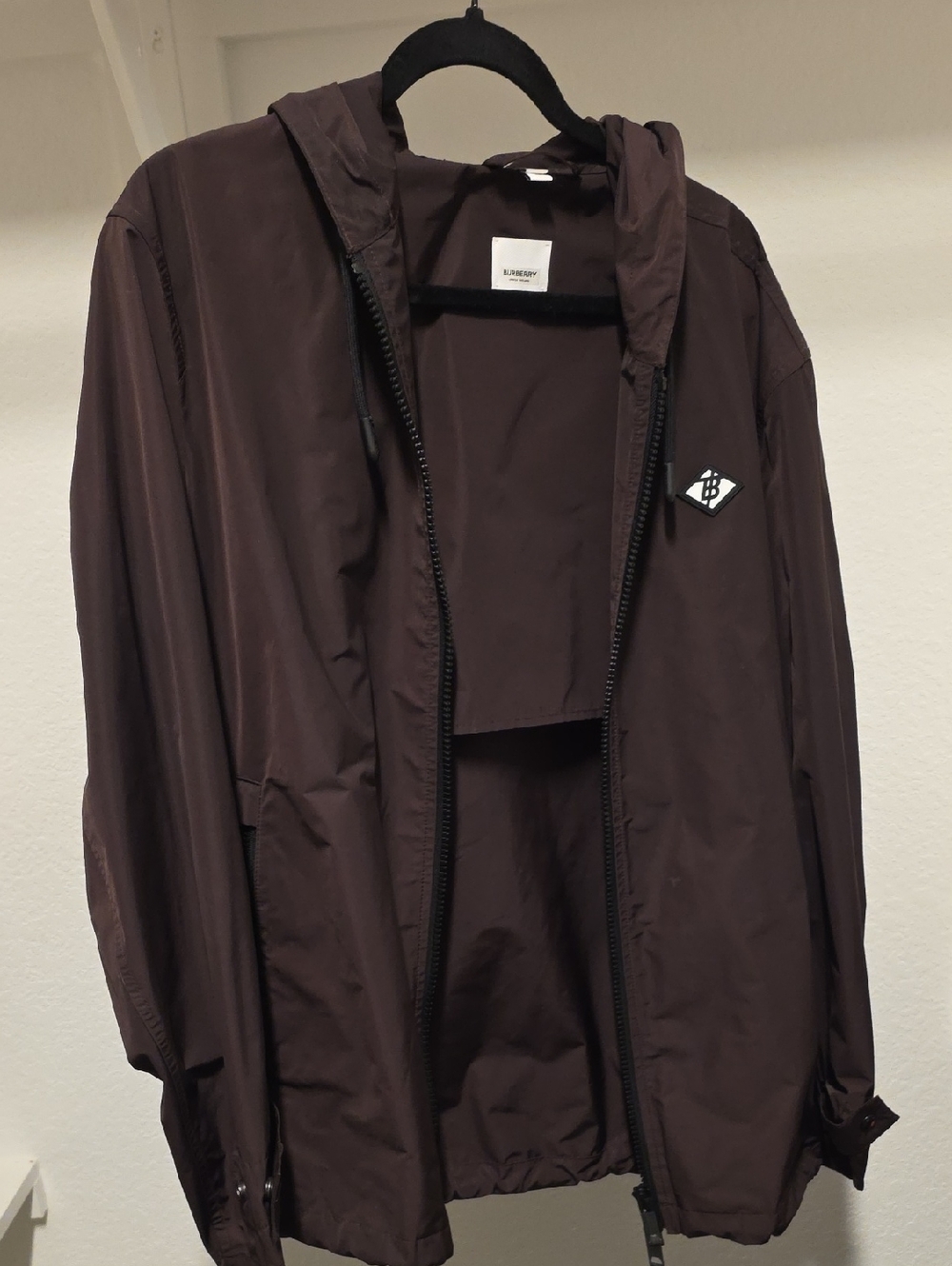 Burberry Brown Hooded Windbreaker Jacket